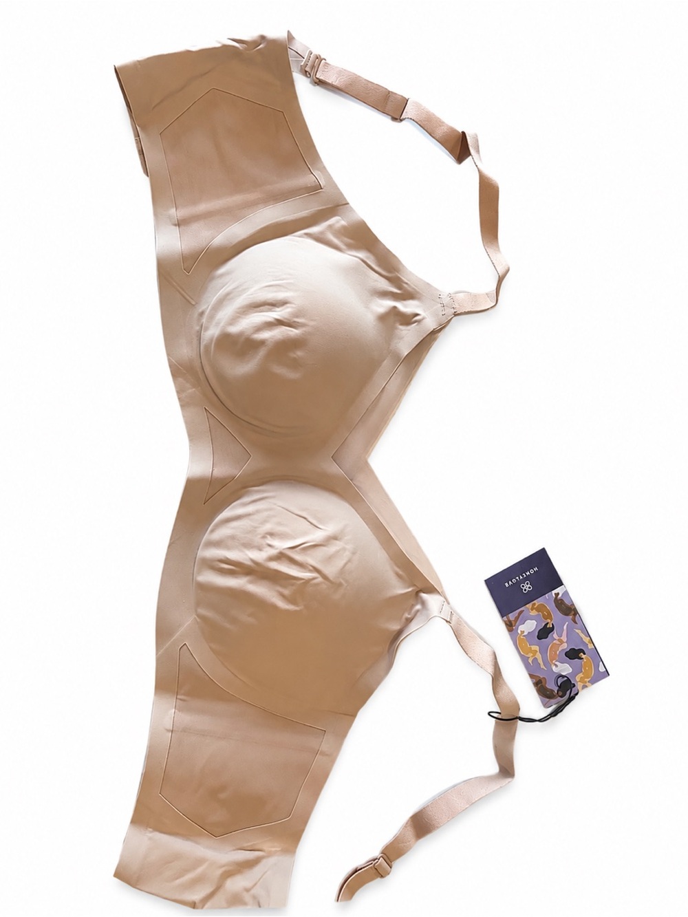 NWT Honey Love LiftWear Crossover bra - Medium- Color Sand - Picture 2 of 9
